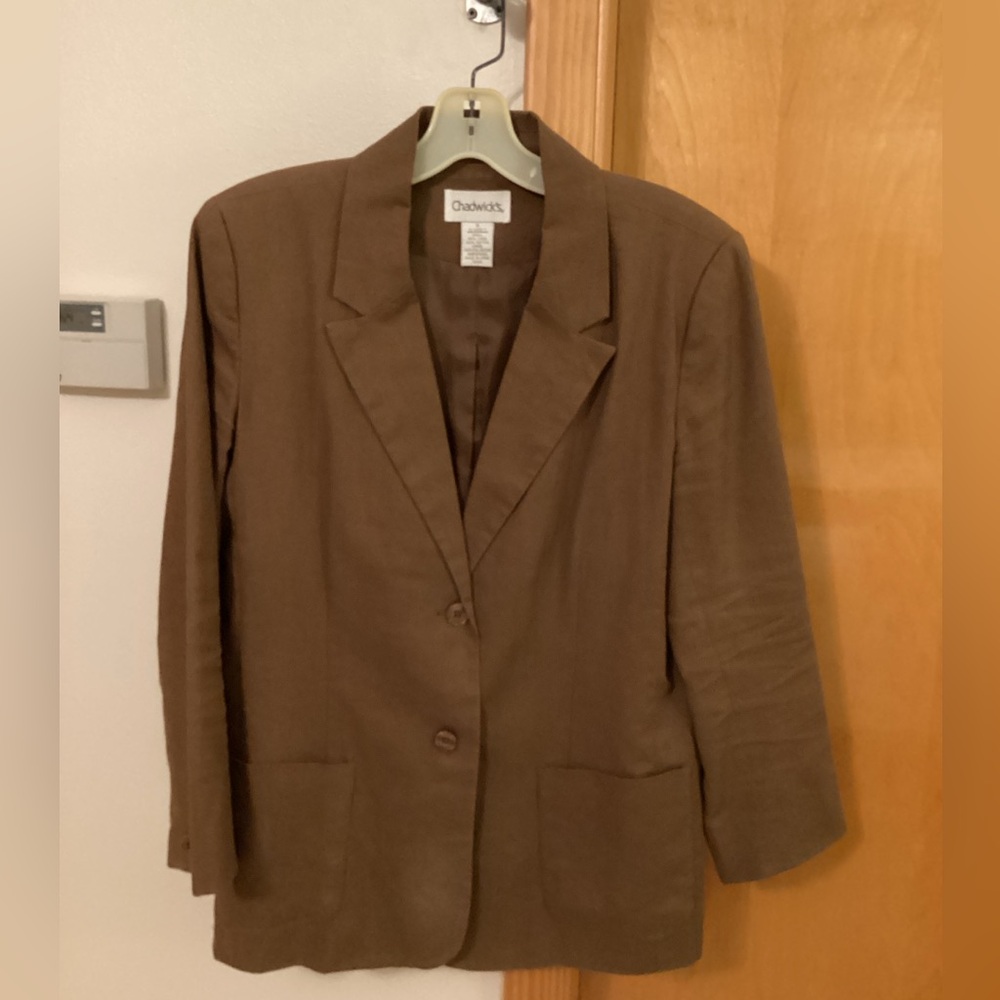 Chadwick’s Ladies Blazer-Size 8-Chocolate Brown